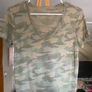 Camo V-neck